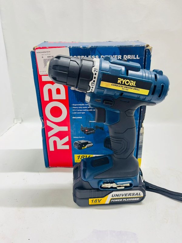 RYOBI 18V LI-ION CORDLESS DRIVER DRILL - Image 2