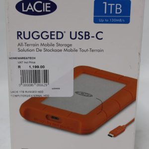 LaCie 1TB 2.5" Rugged External Hard Drive USB-C