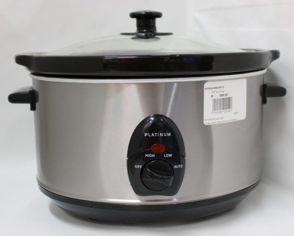 PLATINUM NSC-350 OVAL GLASS SLOW COOKER 3.5L