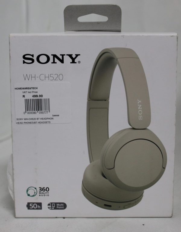 SONY WH-CH520 WIRELESS HEADPHONES-BEIGE - Image 4