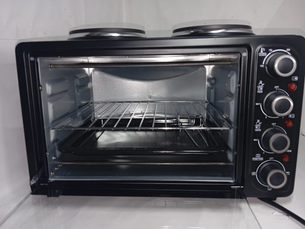 Salton Mini Kitchen 23L -Oven with Dual Hotplates, 1380W Power, Compact All-in-One - Image 2