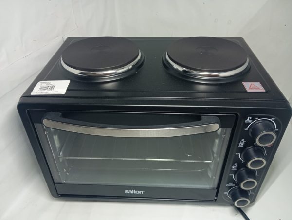 Salton Mini Kitchen 23L -Oven with Dual Hotplates, 1380W Power, Compact All-in-One - Image 4