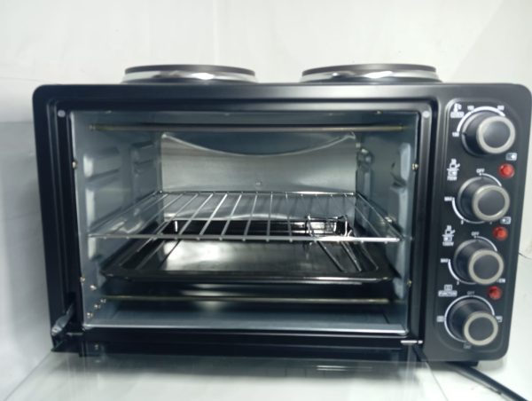 Salton Mini Kitchen 23L -Oven with Dual Hotplates, 1380W Power, Compact All-in-One - Image 3
