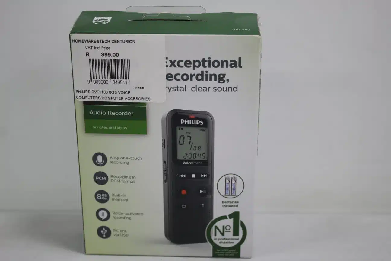 Philips DVT1160 8GB Voice recorder for Notes - Image 2
