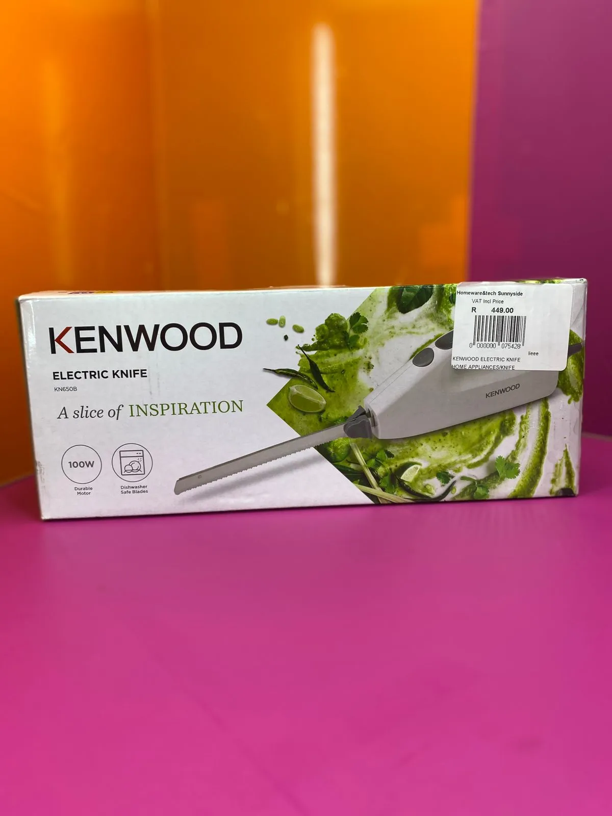 KENWOOD ELECTRIC KNIFE WHITE.