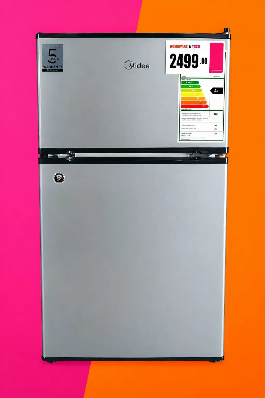 Midea 87L Double Door Bar Fridge (HD-113FN)