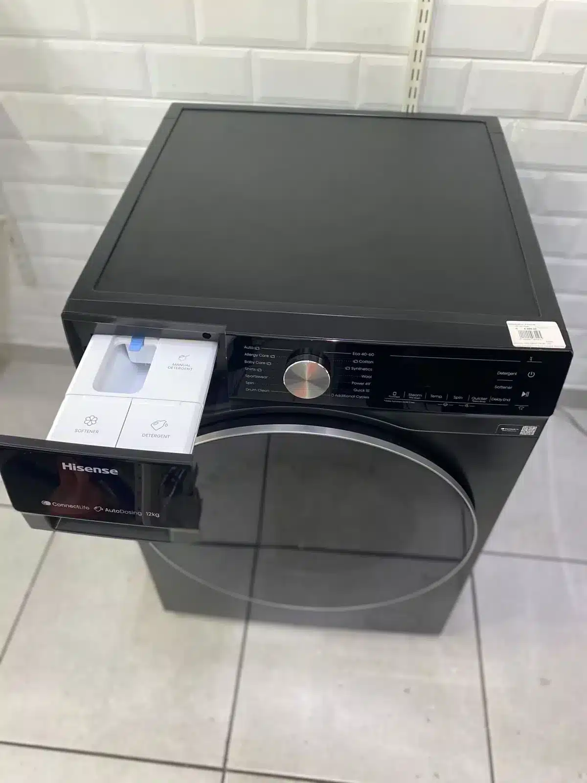 Hisense 12Kg Smart Front Load Washing Machine with Inverter - Premium Black - Image 5