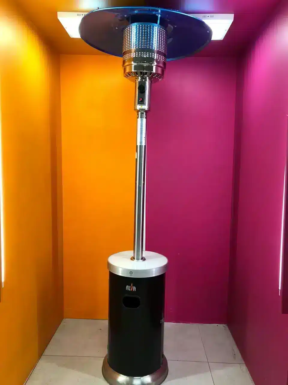 Alva Gas Patio Heater, Flat Top Cabinet Design (GHP60)